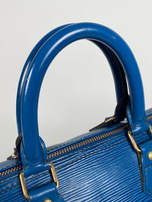 LOUIS VUITTON - BLUE EPI LEATHER SPEEDY 30 BAG - YR 1991