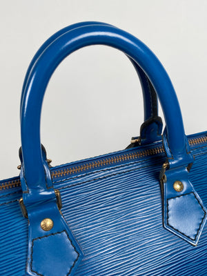 LOUIS VUITTON - BLUE EPI LEATHER SPEEDY 30 BAG - YR 1991