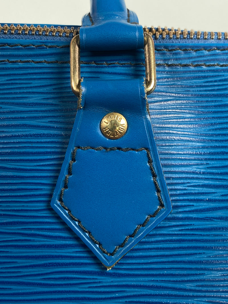LOUIS VUITTON - BLUE EPI LEATHER SPEEDY 30 BAG - YR 1991