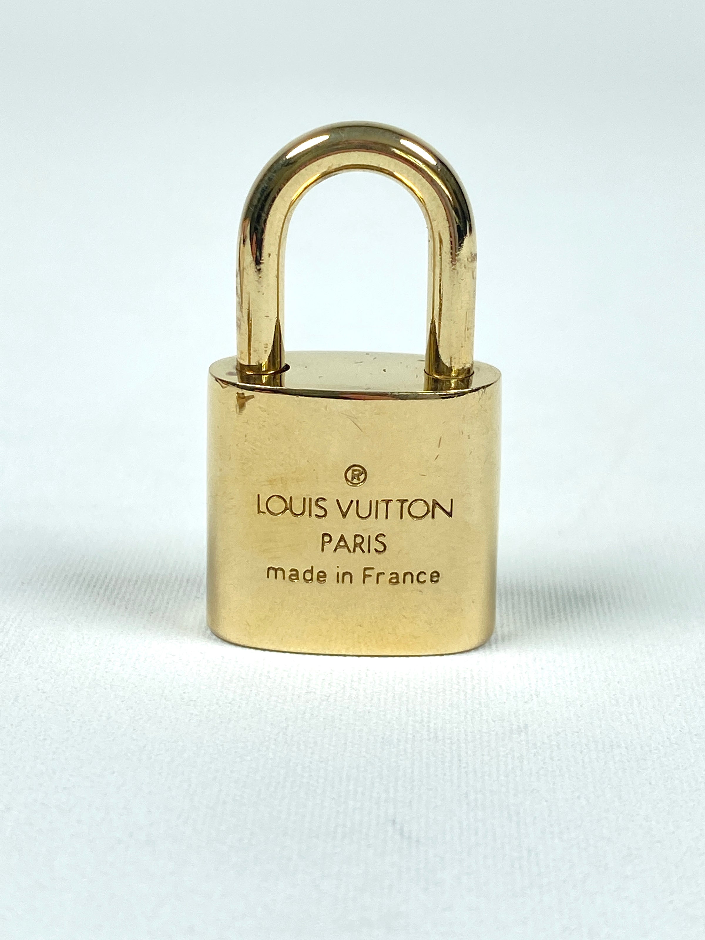 Authentic Louis Vuitton Gold Brass Lock and Key Set 312 