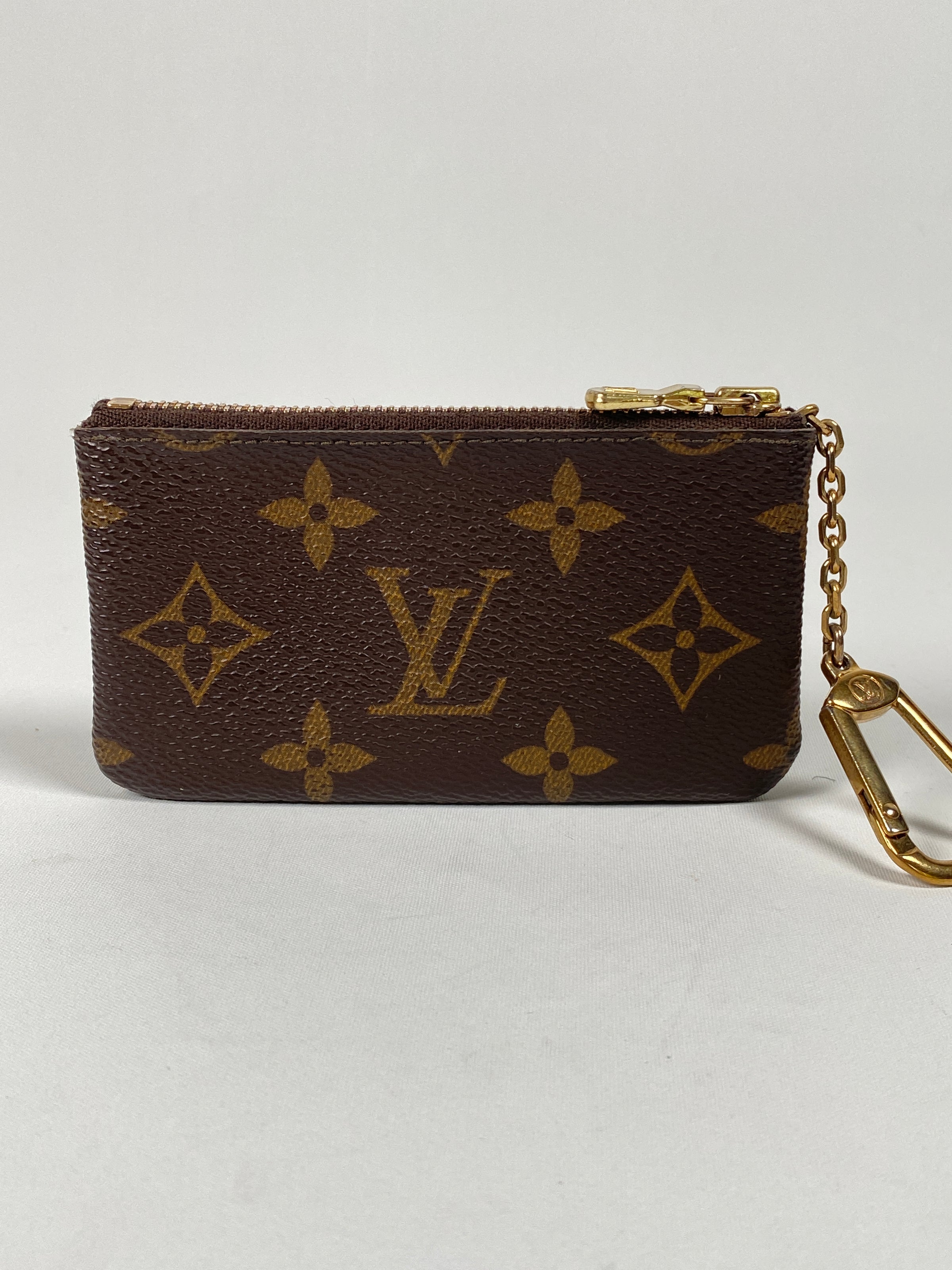 LOUIS VUITTON Key Coin Pouch Monogram Canvas Brown