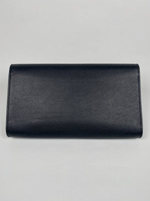 YVES SAINT LAURENT - BELLE DE JOUR CLUTCH IN BLACK LEATHER