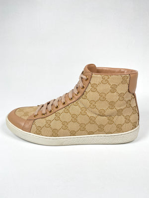 GUCCI - BROOKLYN HI-TOPS BEIGE GG CANVAS - SZ 39 EUR