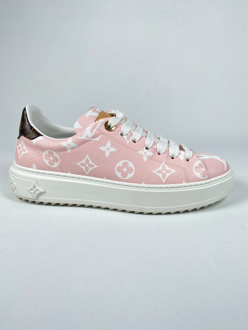 LOUIS VUITTON - TIME OUT SNEAKER IN ROSE - SZ 38