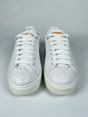 LOUIS VUITTON - TIME OUT SNEAKER IN WHITE - SZ 38