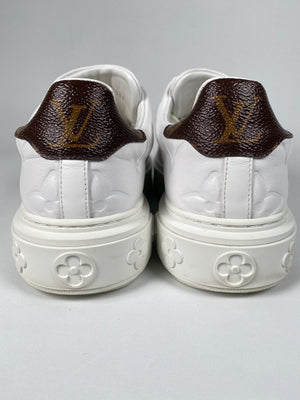 LOUIS VUITTON - TIME OUT SNEAKER IN WHITE - SZ 38