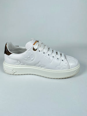 LOUIS VUITTON - TIME OUT SNEAKER IN WHITE - SZ 38