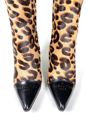 LOUIS VUITTON - WILD KNEE HIGH ANIMAL PRINT BOOTS - SZ 36.5