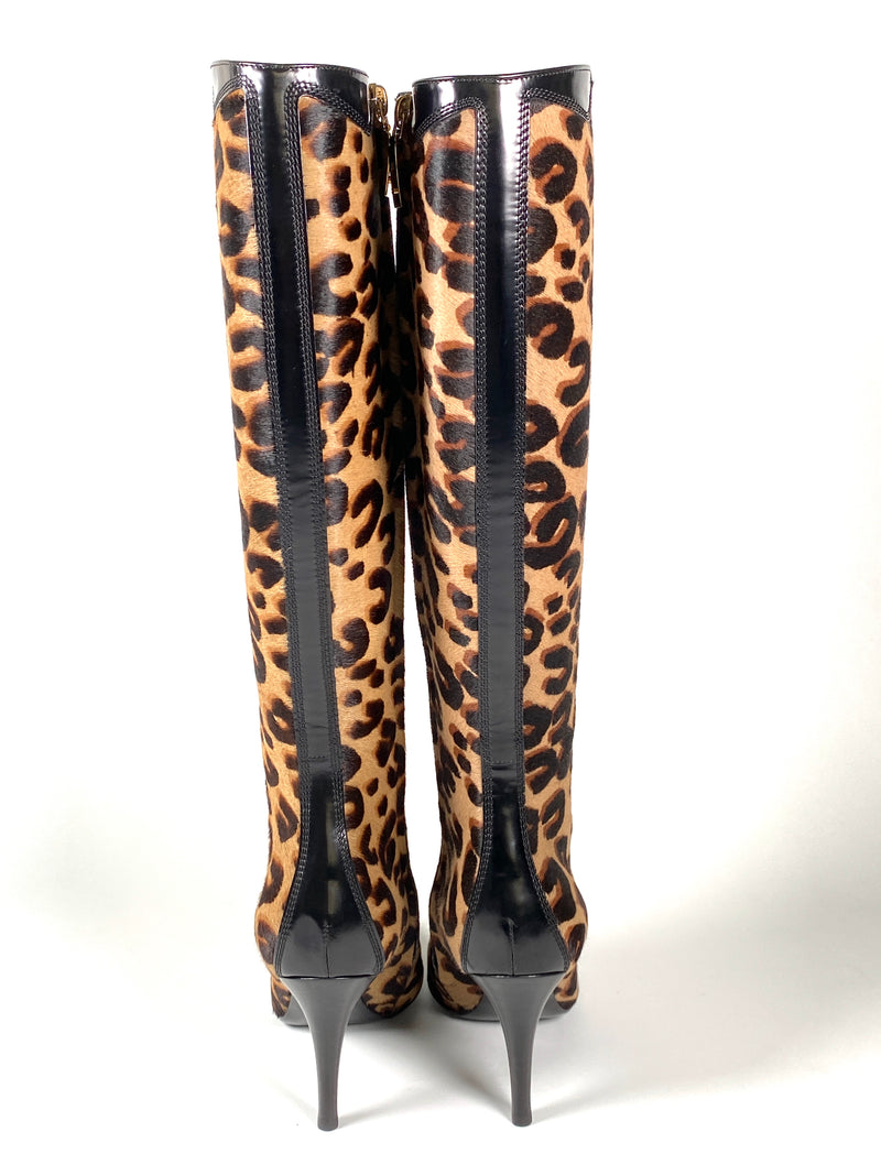 LOUIS VUITTON - WILD KNEE HIGH ANIMAL PRINT BOOTS - SZ 36.5