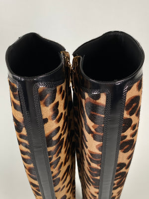 LOUIS VUITTON - WILD KNEE HIGH ANIMAL PRINT BOOTS - SZ 36.5