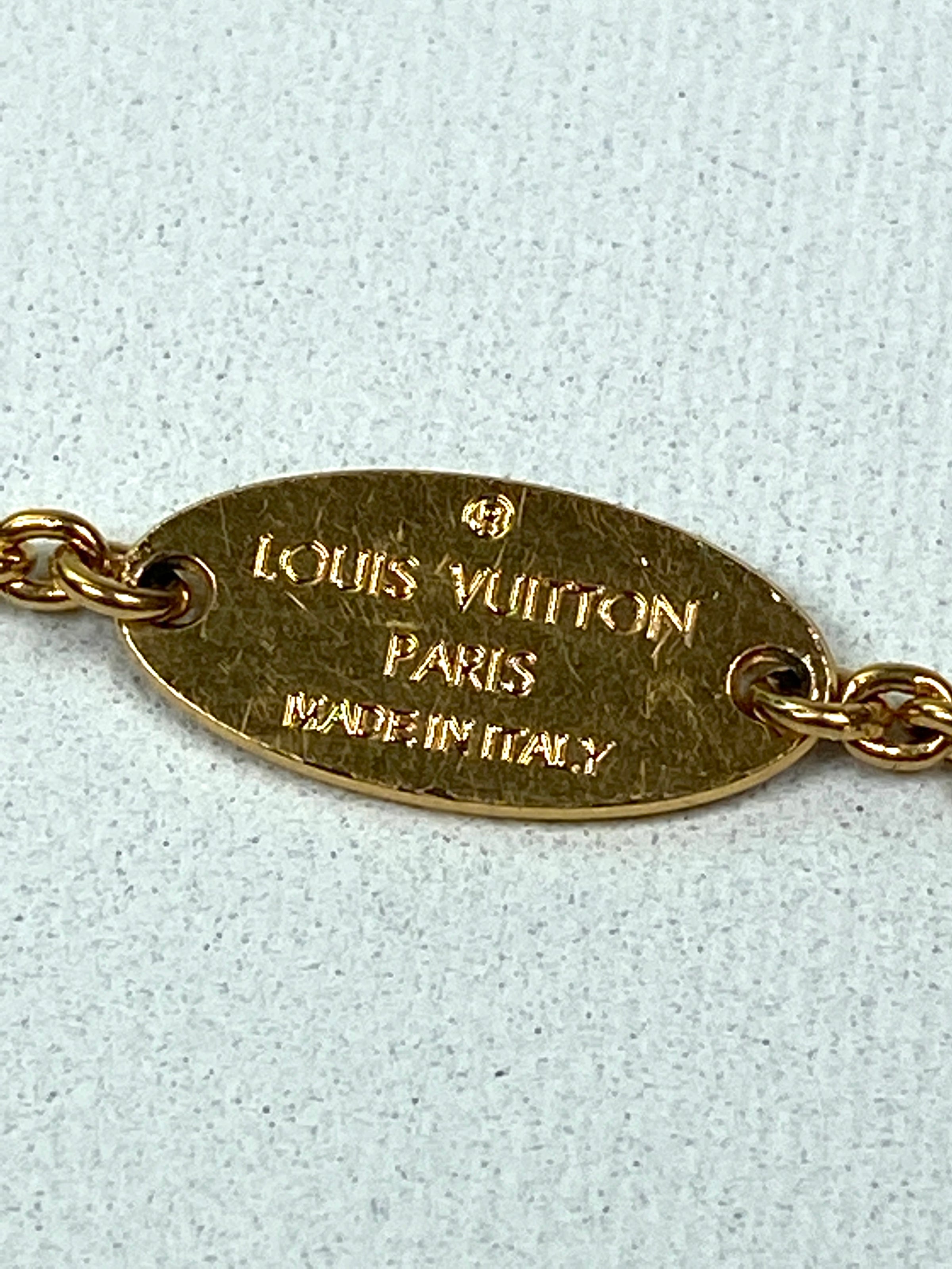 Louis Vuitton LV & Me Letter 'M' Bracelet - Gold-Tone Metal Charm, Bracelets  - LOU227327