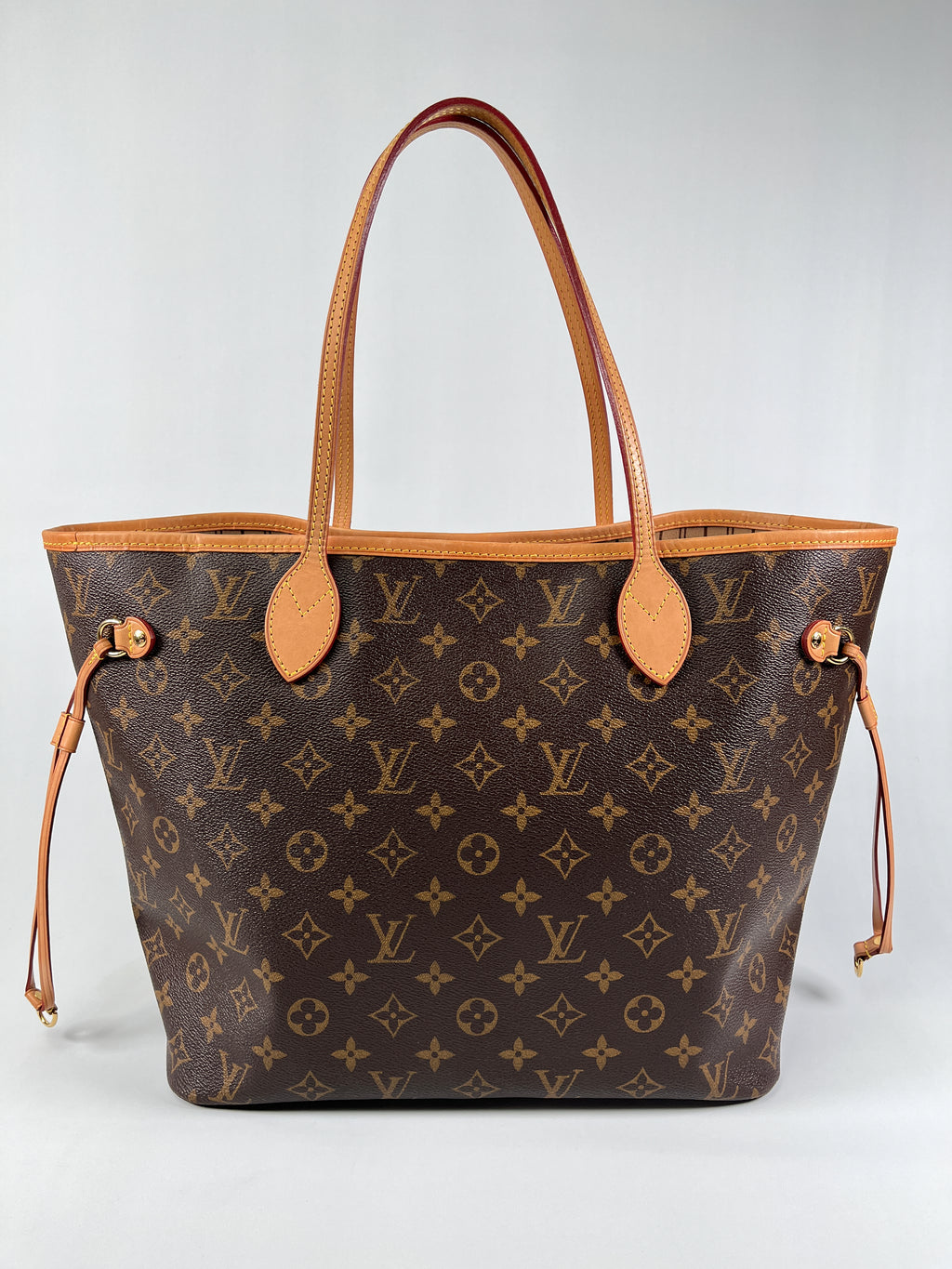 LOUIS VUITTON - NEVERFULL MM TOTE IN MONOGRAM WITH BEIGE INTERIOR