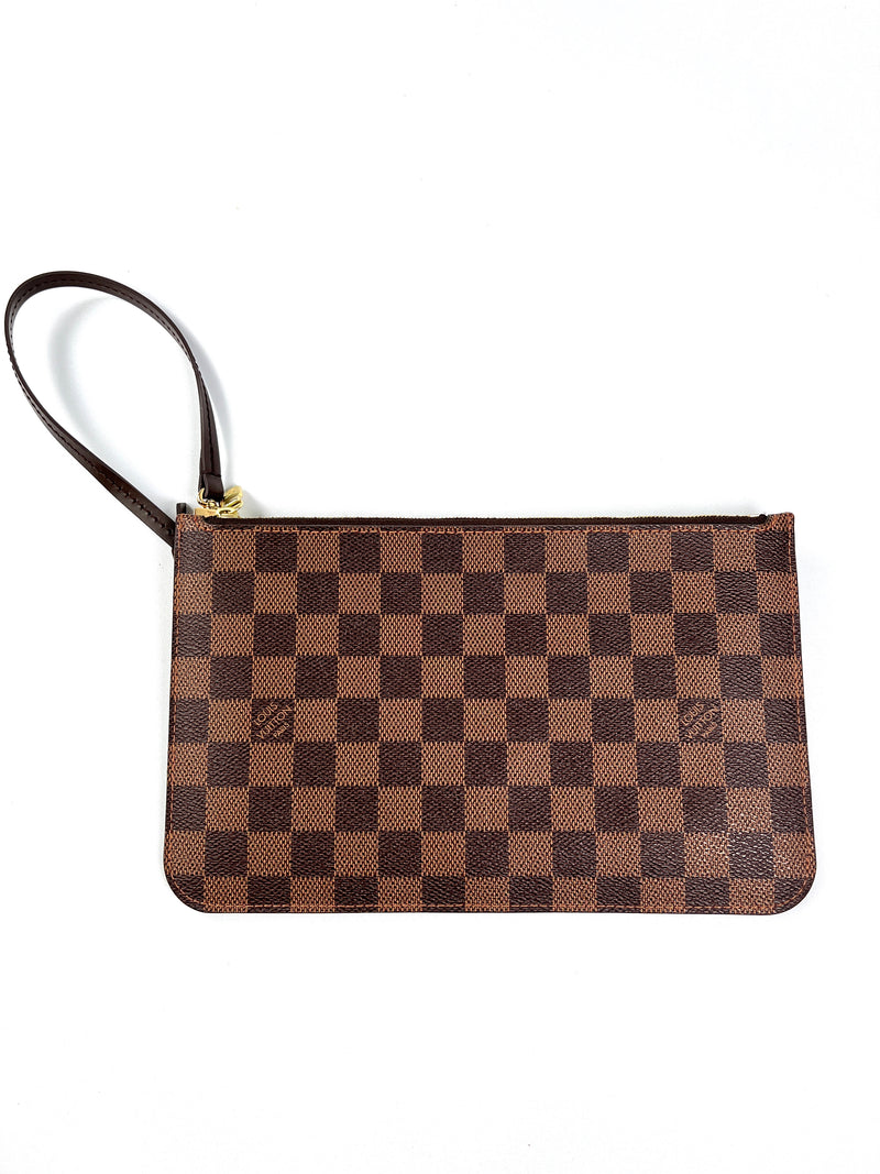 LOUIS VUITTON - NEVERFULL MM POUCH IN DAMIER EBENE