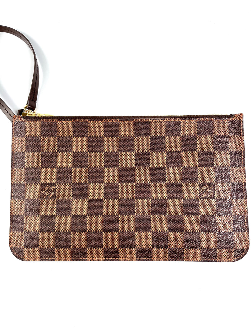 LOUIS VUITTON - NEVERFULL MM POUCH IN DAMIER EBENE