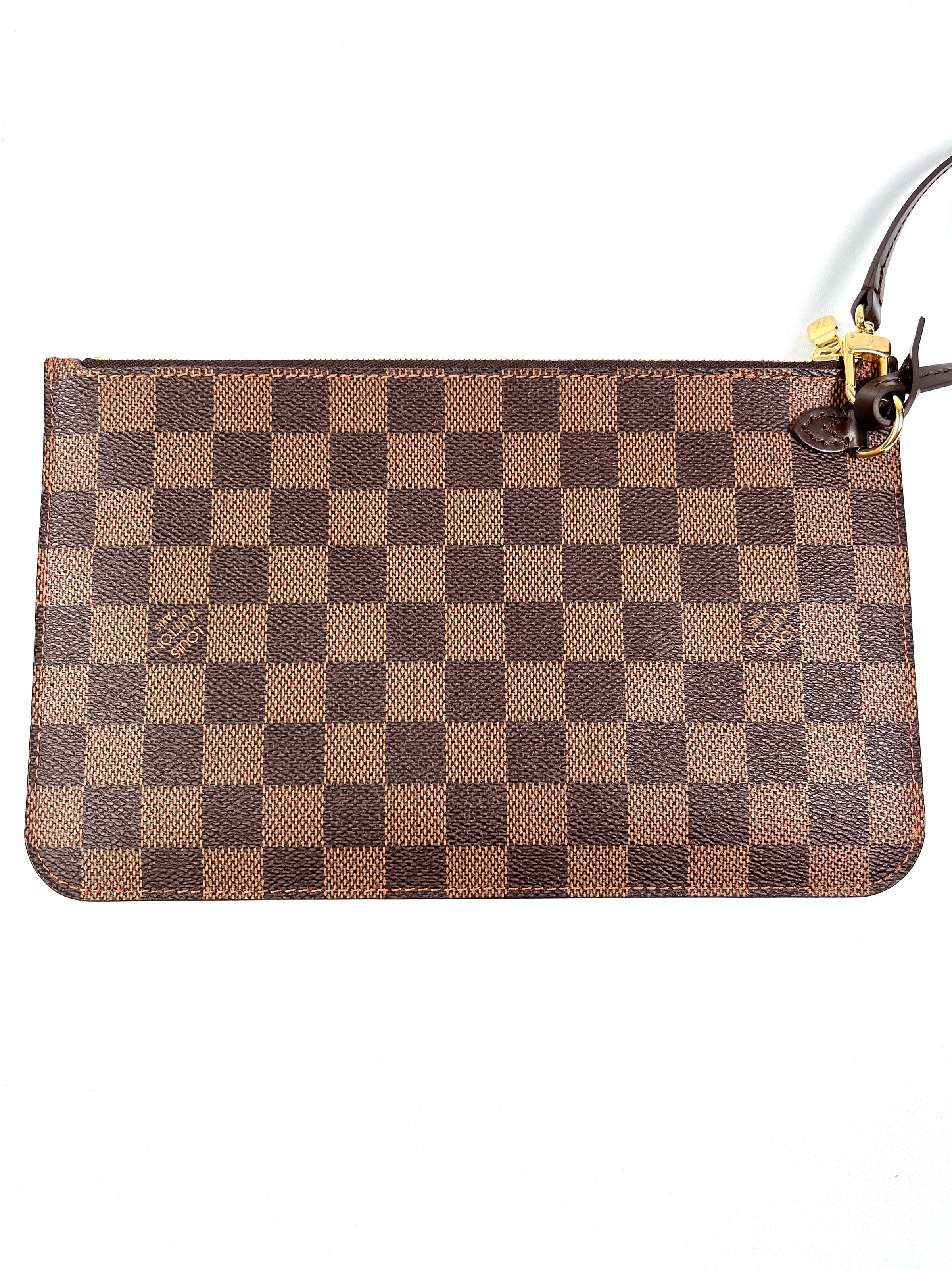 LOUIS VUITTON NEVERFULL MM POUCH IN DAMIER EBENE – AU