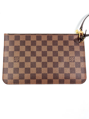 LOUIS VUITTON - NEVERFULL MM POUCH IN DAMIER EBENE