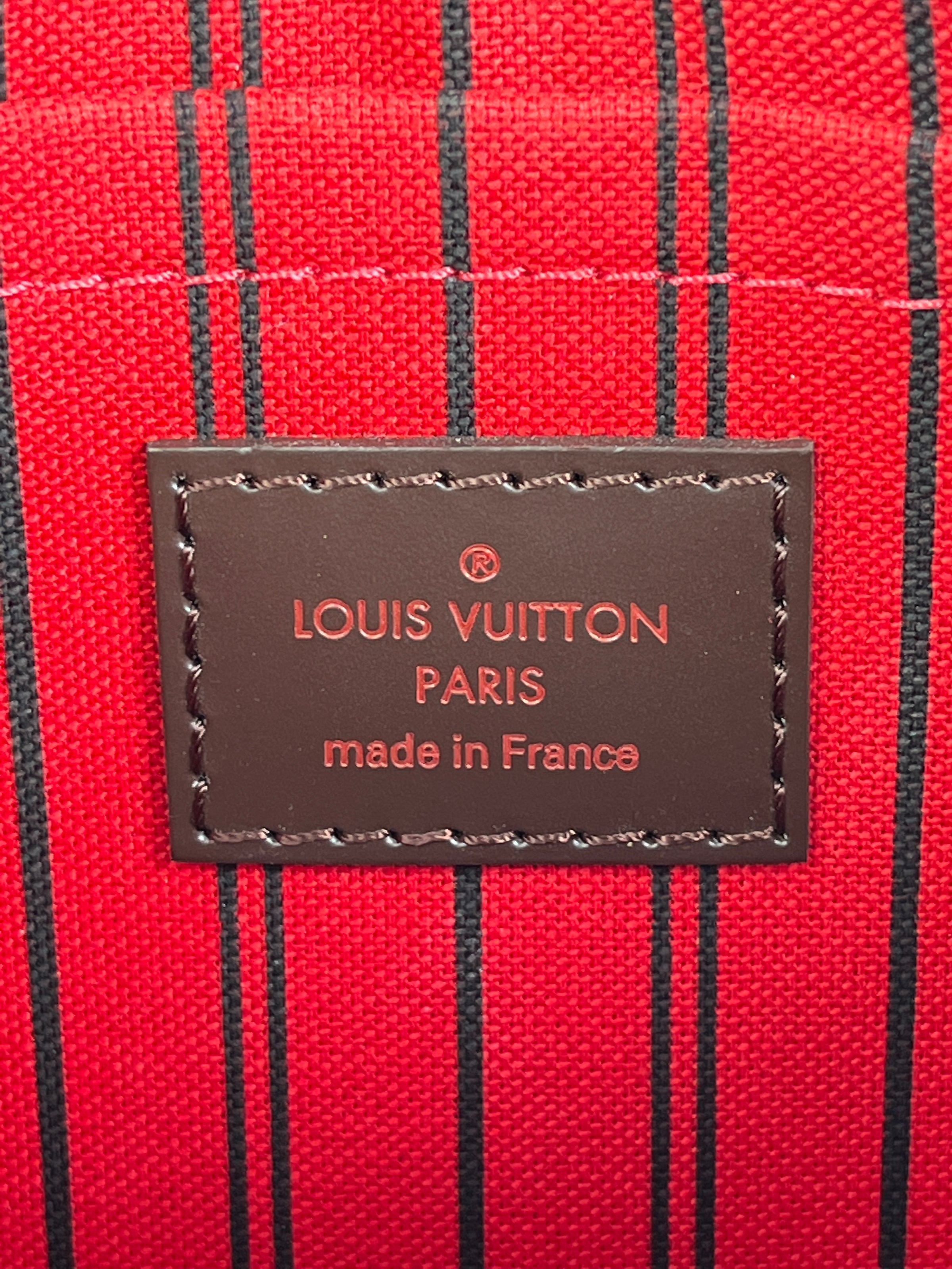 LOUIS VUITTON - NEVERFULL MM POUCH IN DAMIER EBENE – RE.LUXE AU