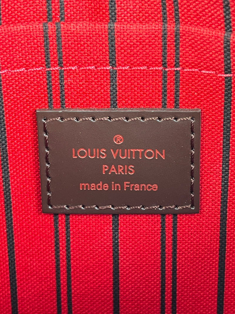 LOUIS VUITTON - NEVERFULL MM POUCH IN DAMIER EBENE