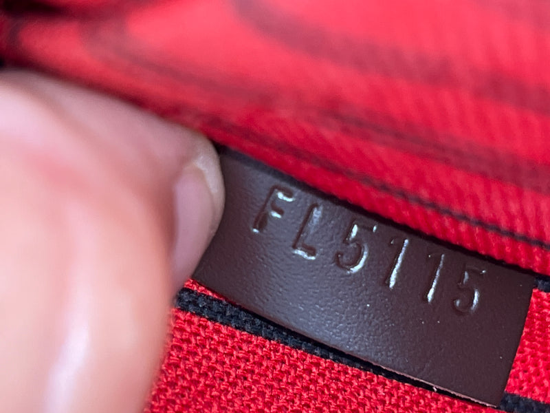 LOUIS VUITTON - NEVERFULL MM POUCH IN DAMIER EBENE