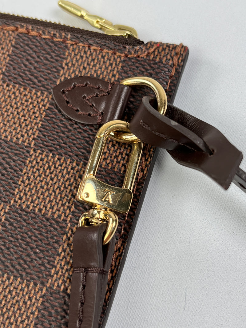 LOUIS VUITTON - NEVERFULL MM POUCH IN DAMIER EBENE