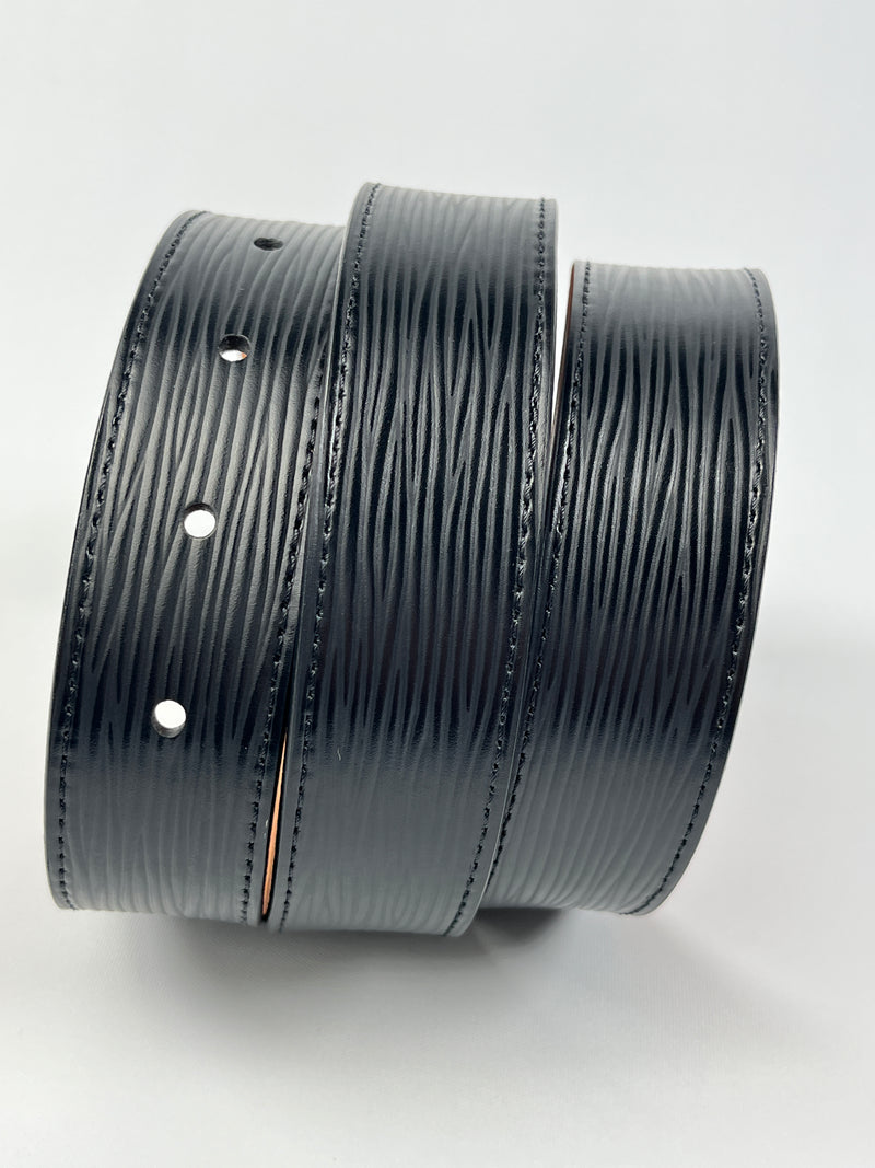LOUIS VUITTON - INITIALES 30 MM BELT IN BLACK EPI LEATHER