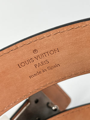 LOUIS VUITTON - INITIALES 30 MM BELT IN BLACK EPI LEATHER