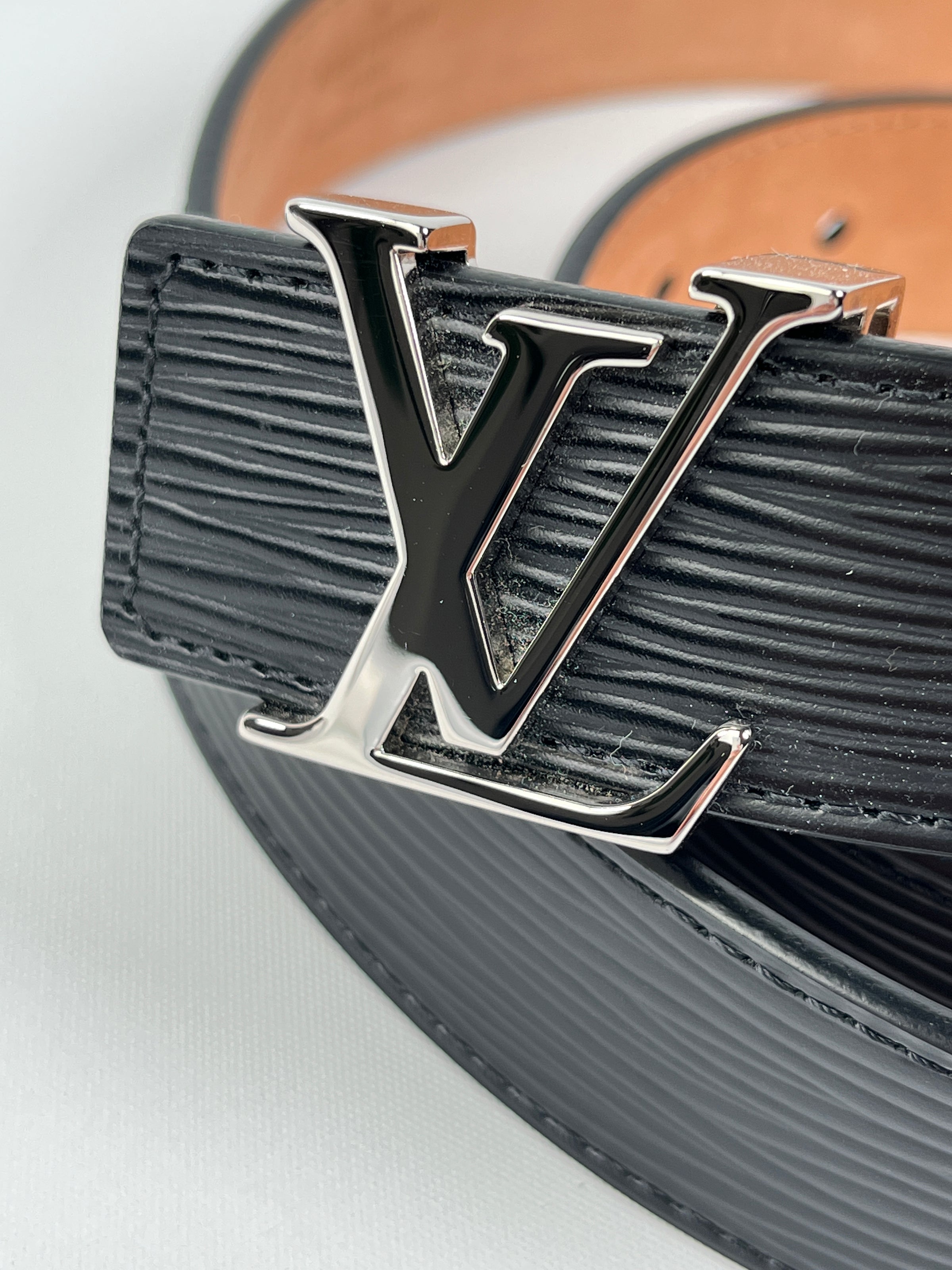 LOUIS VUITTON - INITIALES 30 MM BELT IN BLACK EPI LEATHER – RE.LUXE AU