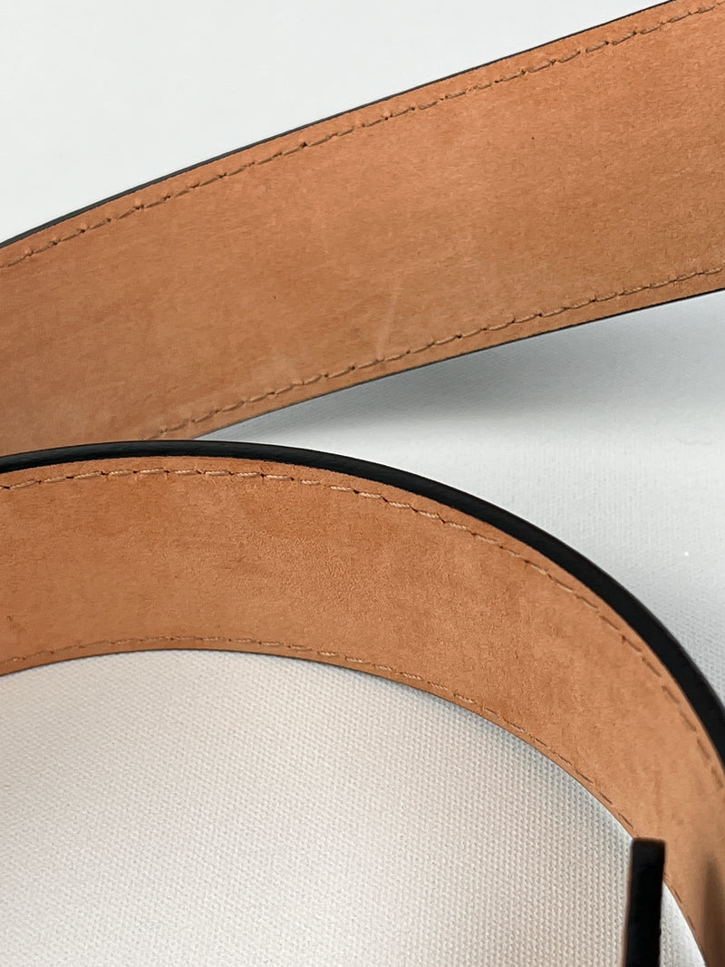 LOUIS VUITTON - INITIALES 30 MM BELT IN BLACK EPI LEATHER