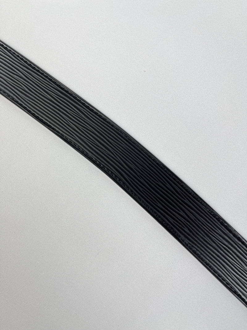 LOUIS VUITTON - INITIALES 30 MM BELT IN BLACK EPI LEATHER