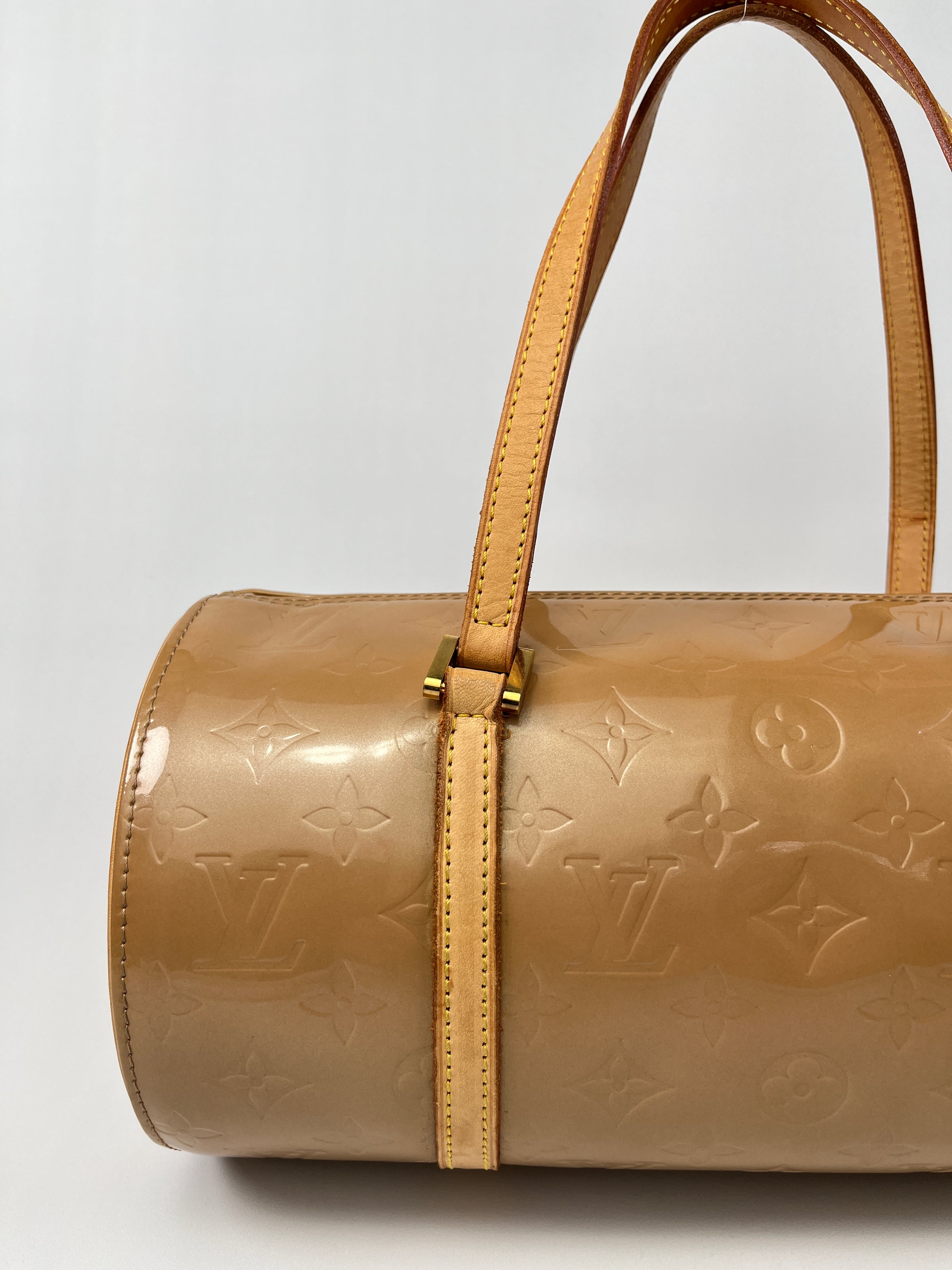 LOUIS VUITTON Papillion Bedford Metallic Gold Miroir Vernis Monogram  Handbag