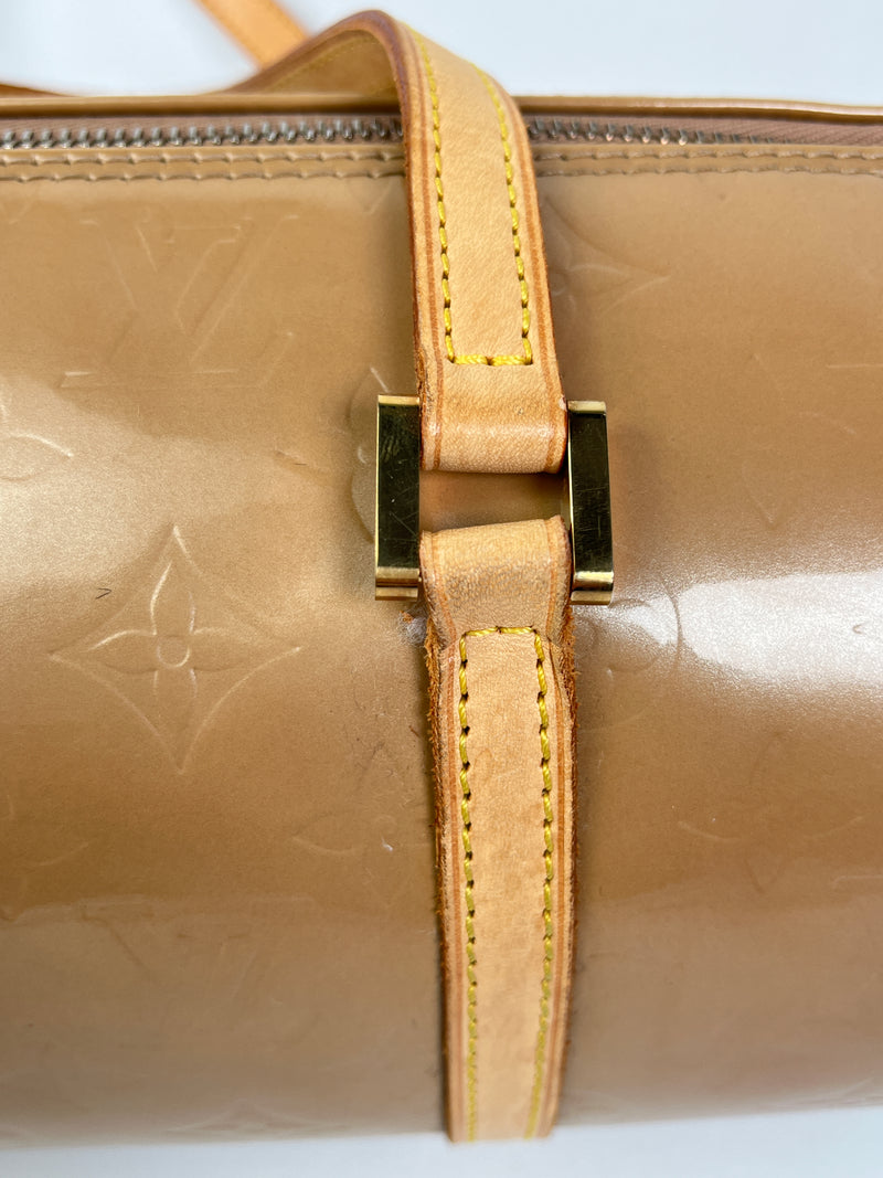LOUIS VUITTON - BEDFORD PAPILLON BAG IN BEIGE MONOGRAM VERNIS