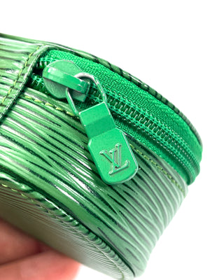 LOUIS VUITTON - GREEN EPI LEATHER ECRIN BIJOUX 8 CM JEWELLRY CASE