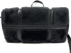 BALENCIAGA - BAZAR CONVERTIBLE SMALL TOTE BLACK SHEARLING