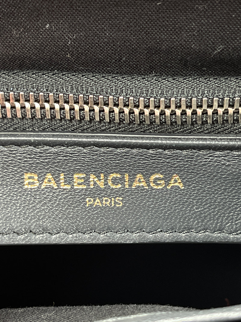 BALENCIAGA - BAZAR CONVERTIBLE SMALL TOTE BLACK SHEARLING