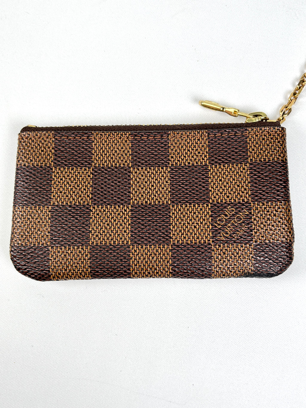 LOUIS VUITTON - KEY CLES KEY POUCH IN DAMIER EBENE CANVAS