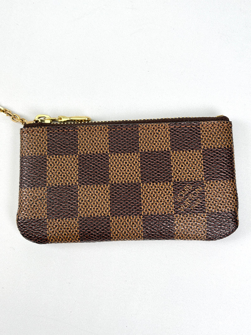 LOUIS VUITTON - KEY CLES KEY POUCH IN DAMIER EBENE CANVAS