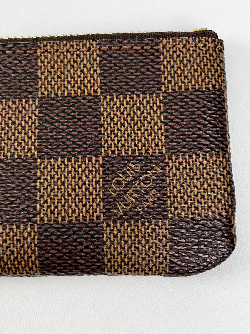 LOUIS VUITTON - KEY CLES KEY POUCH IN DAMIER EBENE CANVAS