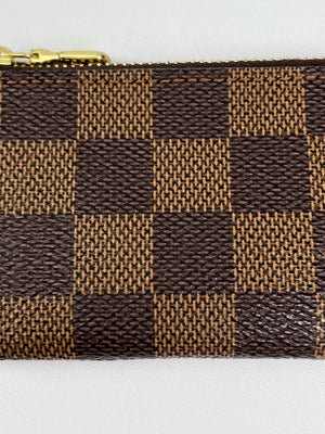 LOUIS VUITTON - KEY CLES KEY POUCH IN DAMIER EBENE CANVAS