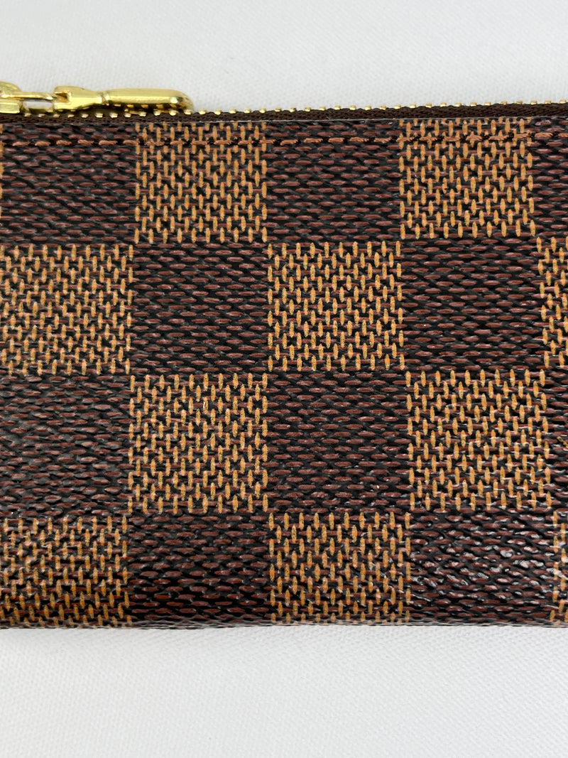 LOUIS VUITTON - KEY CLES KEY POUCH IN DAMIER EBENE CANVAS