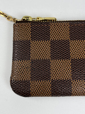 LOUIS VUITTON - KEY CLES KEY POUCH IN DAMIER EBENE CANVAS