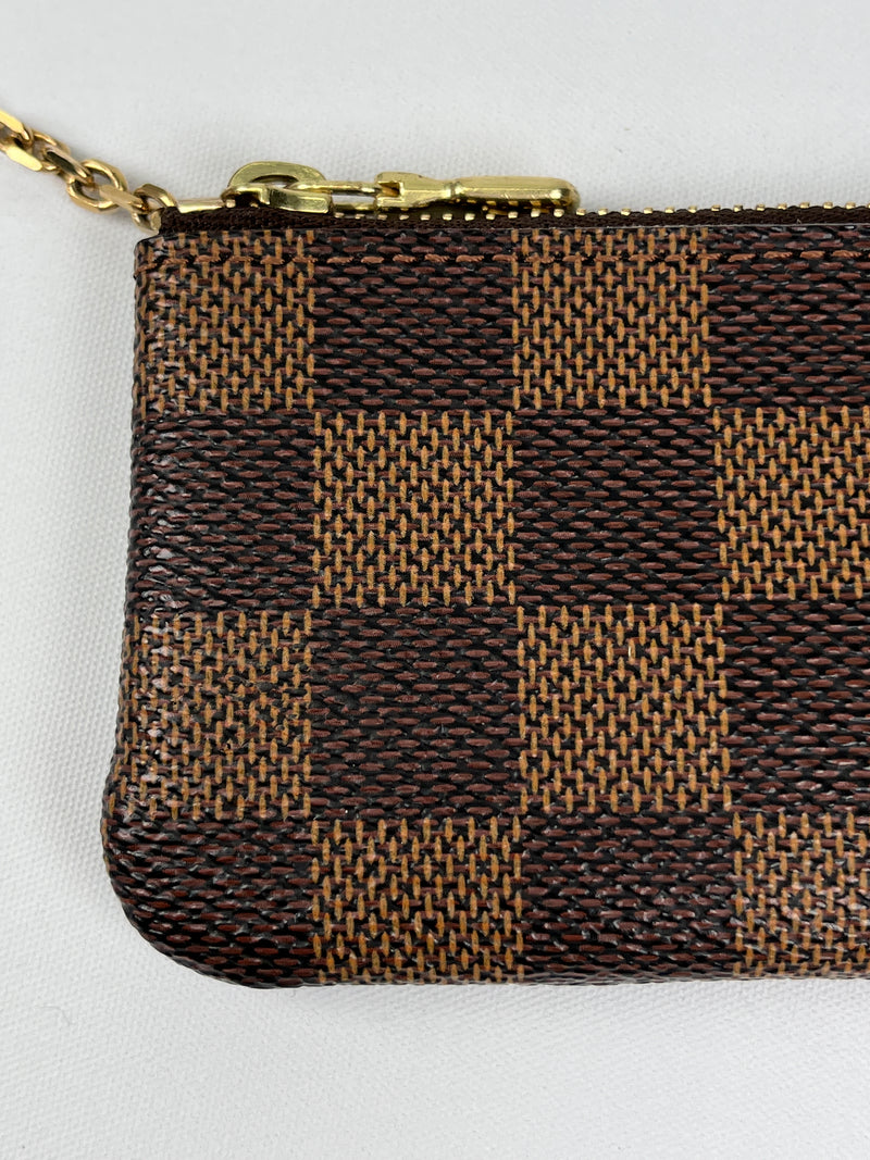 LOUIS VUITTON - KEY CLES KEY POUCH IN DAMIER EBENE CANVAS