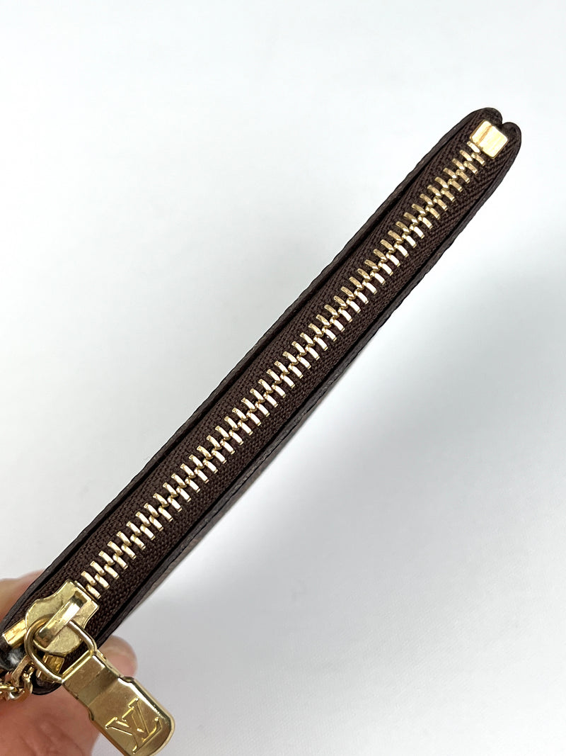 LOUIS VUITTON - KEY CLES KEY POUCH IN DAMIER EBENE CANVAS