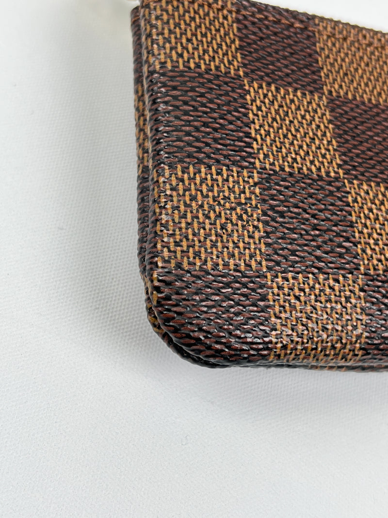 LOUIS VUITTON - KEY CLES KEY POUCH IN DAMIER EBENE CANVAS