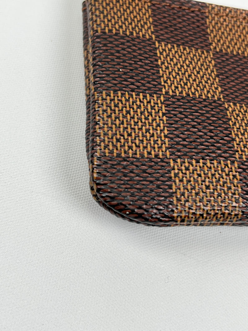 LOUIS VUITTON - KEY CLES KEY POUCH IN DAMIER EBENE CANVAS