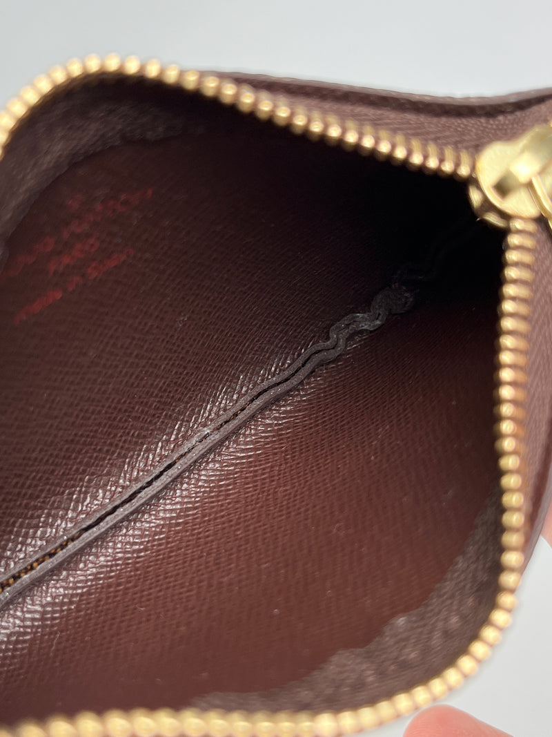 LOUIS VUITTON - KEY CLES KEY POUCH IN DAMIER EBENE CANVAS