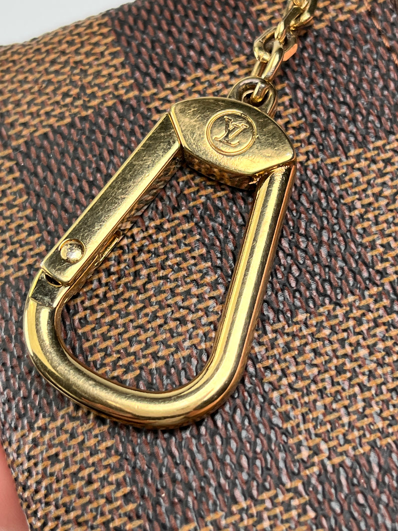 LOUIS VUITTON - KEY CLES KEY POUCH IN DAMIER EBENE CANVAS