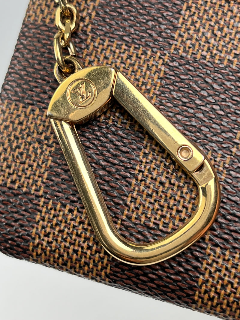 LOUIS VUITTON - KEY CLES KEY POUCH IN DAMIER EBENE CANVAS