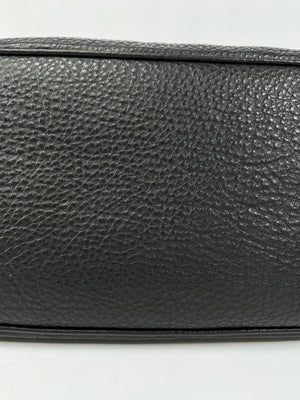 PRADA - VITELLO DAINO SHOPPING TOTE BAG BLACK LEATHER