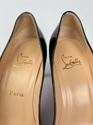 CHRISTIAN LOUBOUTIN - MATER CLAUDE 85 BLACK PUMPS - SZ 37.5