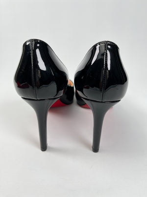 CHRISTIAN LOUBOUTIN - MATER CLAUDE 85 BLACK PUMPS - SZ 37.5